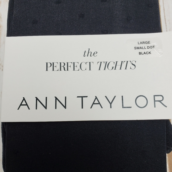 Ann Taylor Accessories - Ann Taylor Perfect Tights Black Polka Dot In Large